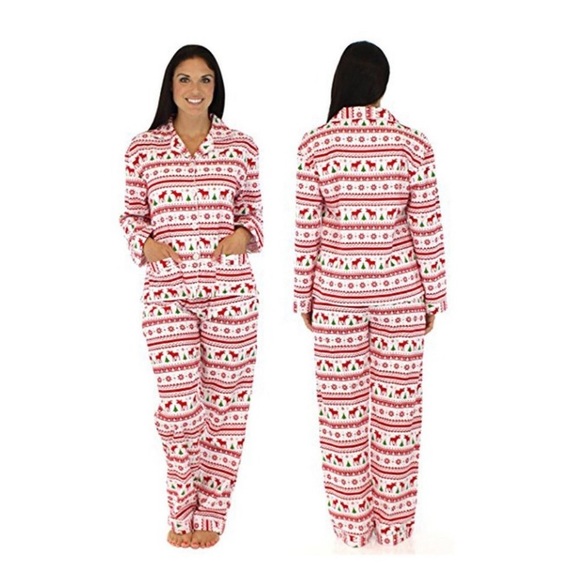 L-NIP Matching Button-Down Winter Christmas Pajamas - Picture 4 of 5